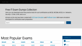 What Exam-hub.com website looked like in 2020 (3 years ago)