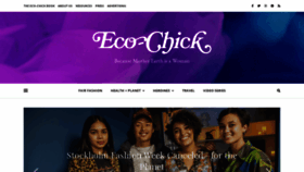 What Eco-chick.com website looked like in 2020 (3 years ago)