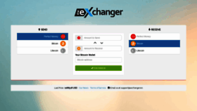 What Exchanger.ws website looked like in 2020 (3 years ago)