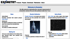 What Exometry.com website looked like in 2020 (3 years ago)
