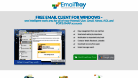 What Emailtray.com website looked like in 2020 (3 years ago)
