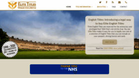 What Elitetitles.co.uk website looked like in 2020 (3 years ago)