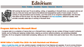 What Editorium.com website looked like in 2020 (3 years ago)