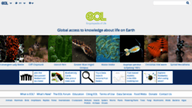 What Eol.org website looked like in 2020 (3 years ago)