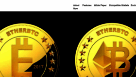 What Etherbtc.io website looked like in 2020 (5 years ago)