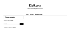 What El28.com website looked like in 2020 (3 years ago)
