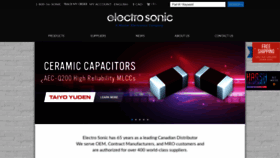 What E-sonic.com website looked like in 2020 (3 years ago)