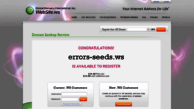 What Errors-seeds.ws website looked like in 2020 (3 years ago)