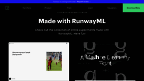 What Experiments.runwayml.com website looked like in 2020 (5 years ago)
