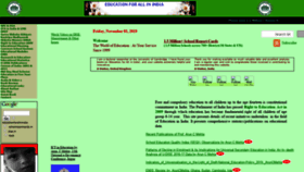 What Educationforallinindia.com website looked like in 2020 (3 years ago)