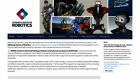 What Edinburgh-robotics.org website looked like in 2020 (3 years ago)