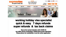 What Expresstaxback.com.au website looked like in 2020 (3 years ago)