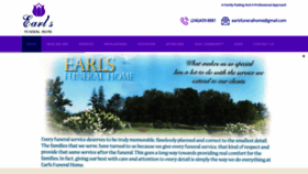 What Earlsfuneralhome.com website looked like in 2020 (3 years ago)