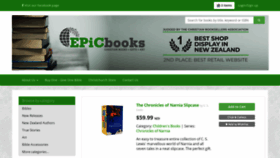 What Epicbooks.co.nz website looked like in 2020 (3 years ago)