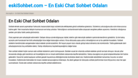 What Eskisohbet.com website looked like in 2020 (3 years ago)