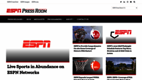 What Espnpressroom.com website looked like in 2020 (3 years ago)