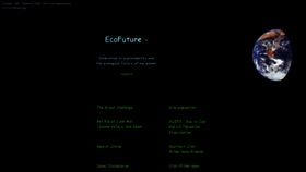 What Ecofuture.org website looked like in 2020 (3 years ago)