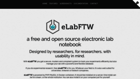 What Elabftw.net website looked like in 2020 (3 years ago)