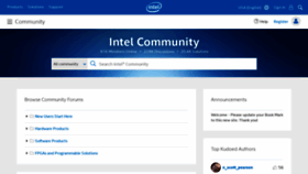 What Embedded.communities.intel.com website looked like in 2020 (3 years ago)
