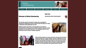 What Ethicalvolunteering.org website looked like in 2020 (3 years ago)