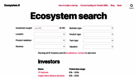 What Ecosystem.fi website looked like in 2020 (3 years ago)