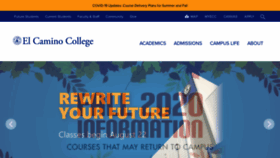 What Elcamino.edu website looked like in 2020 (3 years ago)