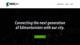What Edmontonnextgen.ca website looked like in 2020 (3 years ago)