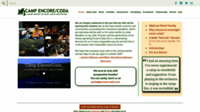What Encore-coda.com website looked like in 2020 (3 years ago)
