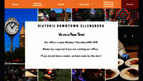What Ellensburgdowntown.org website looked like in 2020 (3 years ago)