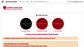 What Ecampus.unicaen.fr website looked like in 2020 (3 years ago)