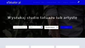 What Etatuator.pl website looked like in 2020 (3 years ago)