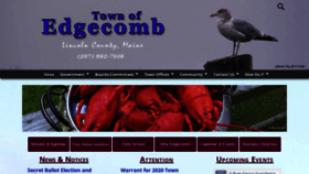 What Edgecomb.org website looked like in 2020 (3 years ago)