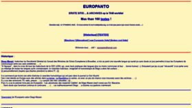 What Europanto.be website looked like in 2020 (3 years ago)