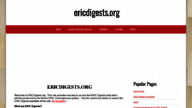 What Ericdigests.org website looked like in 2020 (3 years ago)