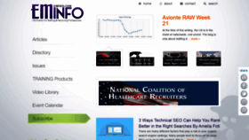What Eminfo.com website looked like in 2020 (3 years ago)