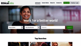 What Ethicaljobs.com.au website looked like in 2020 (3 years ago)