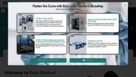 What Esco-medical.com website looked like in 2020 (3 years ago)