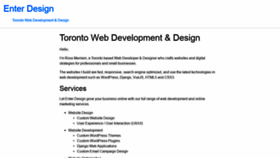 What Enterdesign.ca website looked like in 2020 (3 years ago)