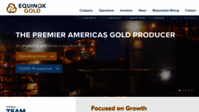 What Equinoxgold.com website looked like in 2020 (3 years ago)
