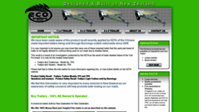 What Ecotrailers.co.nz website looked like in 2020 (3 years ago)