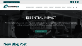 What Essentialimpact.com website looked like in 2020 (3 years ago)