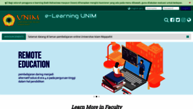 What E-learning.unim.ac.id website looked like in 2020 (3 years ago)