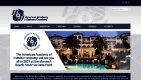 What Estheticacademy.org website looked like in 2020 (3 years ago)