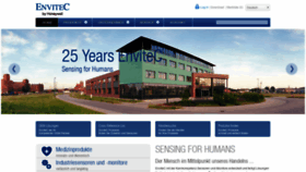 What Envitec.com website looked like in 2020 (3 years ago)