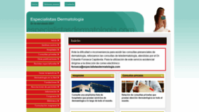 What Especialistasdermatologia.com website looked like in 2020 (3 years ago)