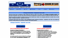 What Echangedebannieres.fr website looked like in 2020 (3 years ago)