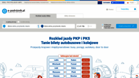 What E-podroznik.pl website looked like in 2020 (3 years ago)