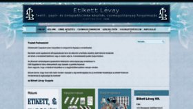 What Etikett-levay.hu website looked like in 2020 (3 years ago)