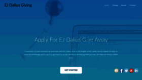 What Ericdaliusgiving.com website looked like in 2020 (3 years ago)