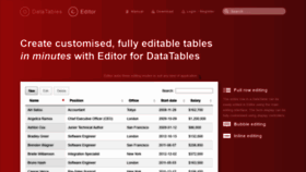 What Editor.datatables.net website looked like in 2020 (4 years ago)
